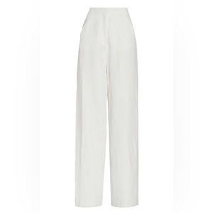 NWT Halston Ivan wide leg pants white 4